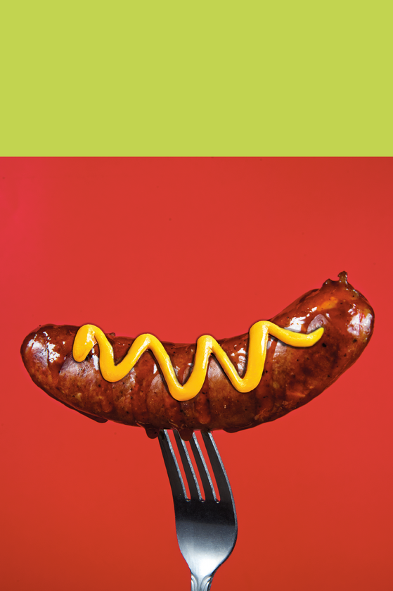 Fork with sausage