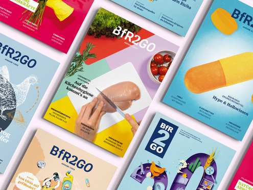 Cover-Motive verschiedener BfR2GO-Ausgabe