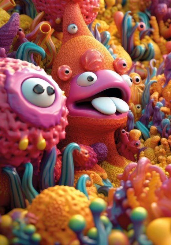 Bunte Monsterwelt