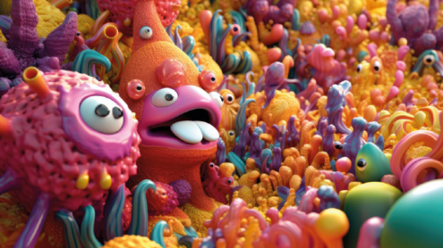 Bunte Monsterwelt