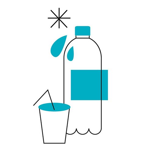 Icon PET-Flasche und PET-Becher