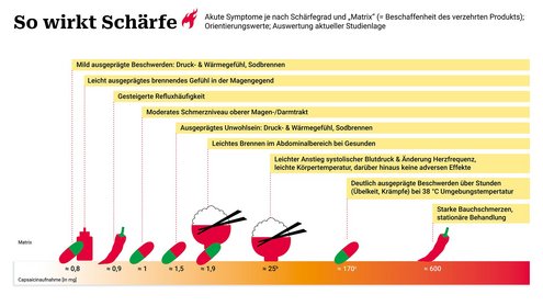 Abgebildet sind folgende Matrizen: Kapsel, Saucenflasche, Kapsel, Kapsel, Kapsel und Reis-Schüssel, Reis-Schüssel, Kapsel, Chili-Schote