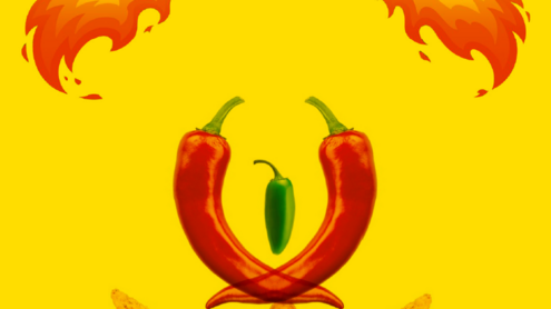 Chilischoten und gew&uuml;rzte Tortilla-Chips