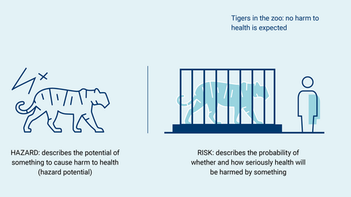 Comparison of hazard and risk