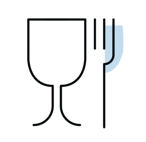 Icon Glas und Gabel