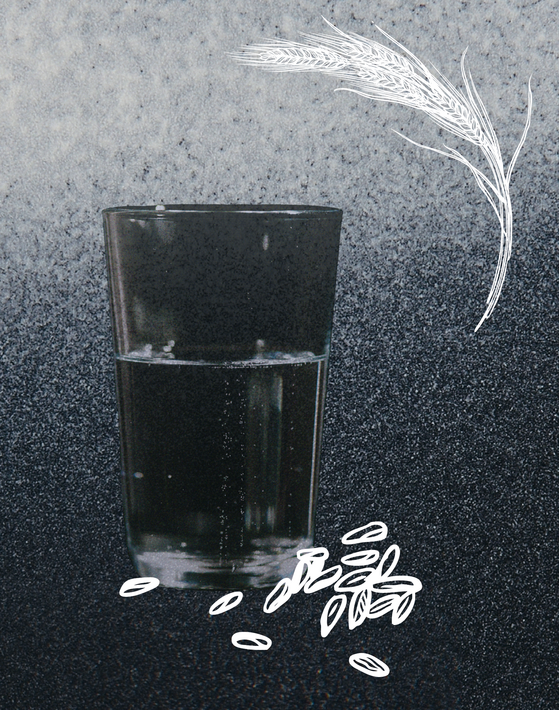 schwarz wei&szlig;es Glas