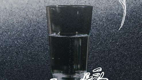 schwarz wei&szlig;es Glas